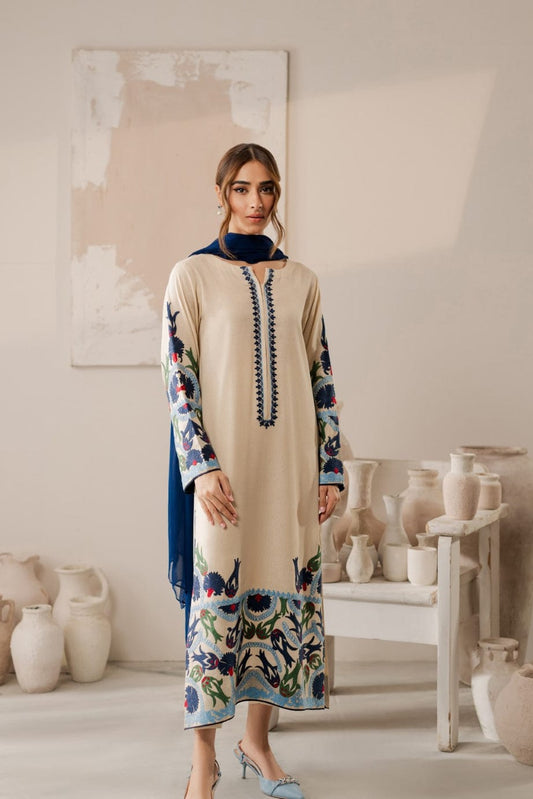 VINTAGE Premium Luxury Embroidered Lawn Suit