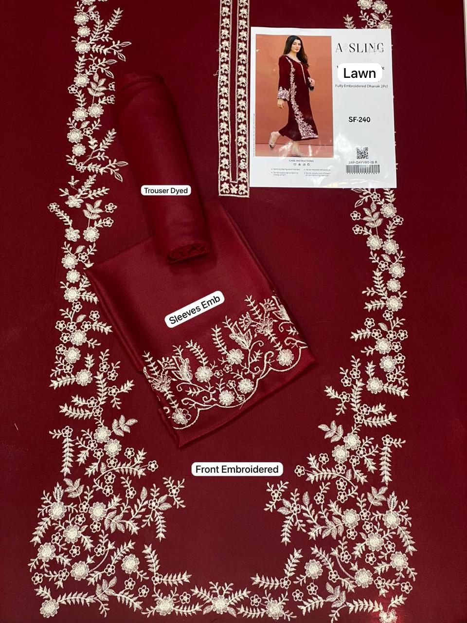 Maria.B. Luxury 2 Piece Embroidered Lawn Suit - Additional product view