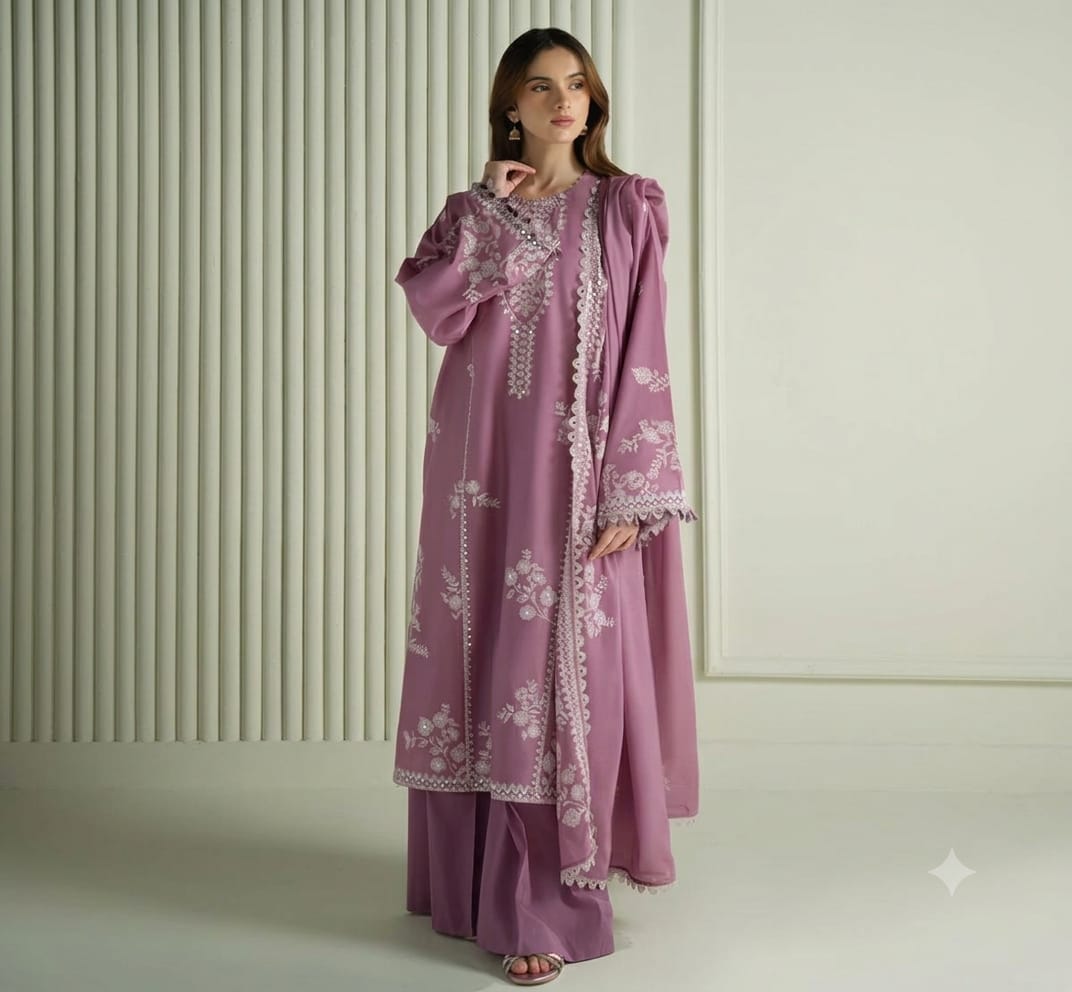 CROSS STITCH Embroidered Lawn Suit with Chiffon Dupatta - Primary product photo