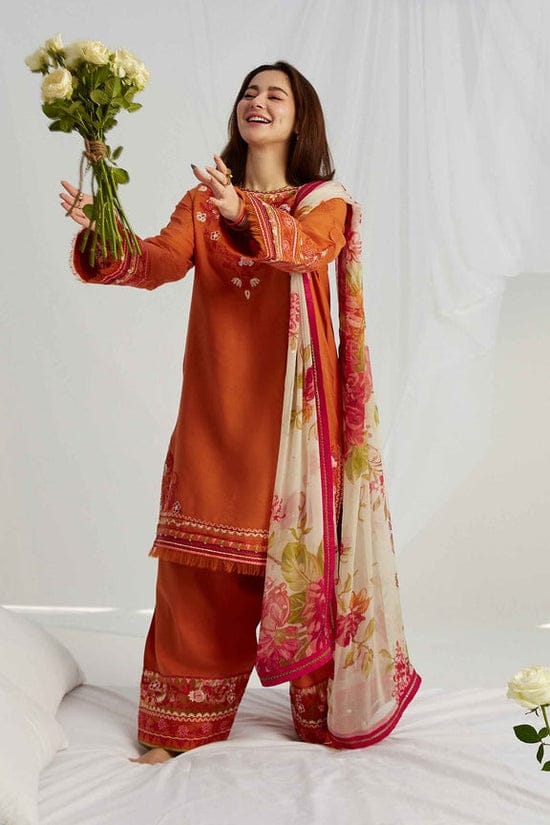 COCO ZARASHAHJAN Luxury Embroidered Lawn Suit