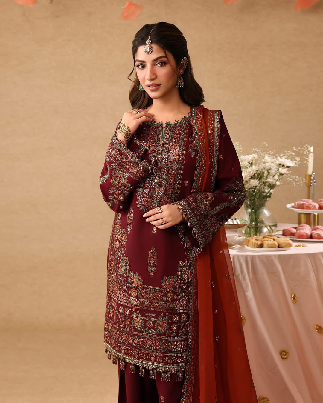Asim Jofa Luxury Wedding Chiffon Suit - Additional product view