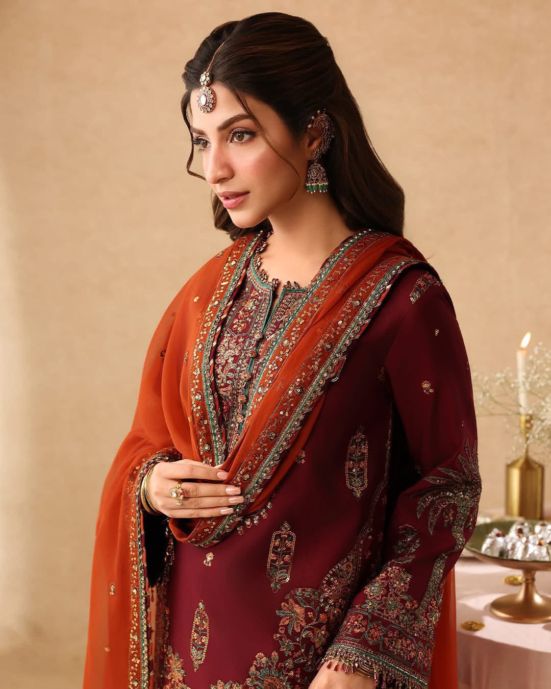 Asim Jofa Luxury Wedding Chiffon Suit - Additional product view