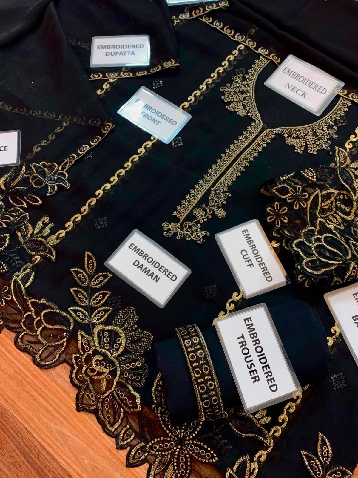 Asim Jofa Luxury Wedding Chiffon Suit - Additional product view