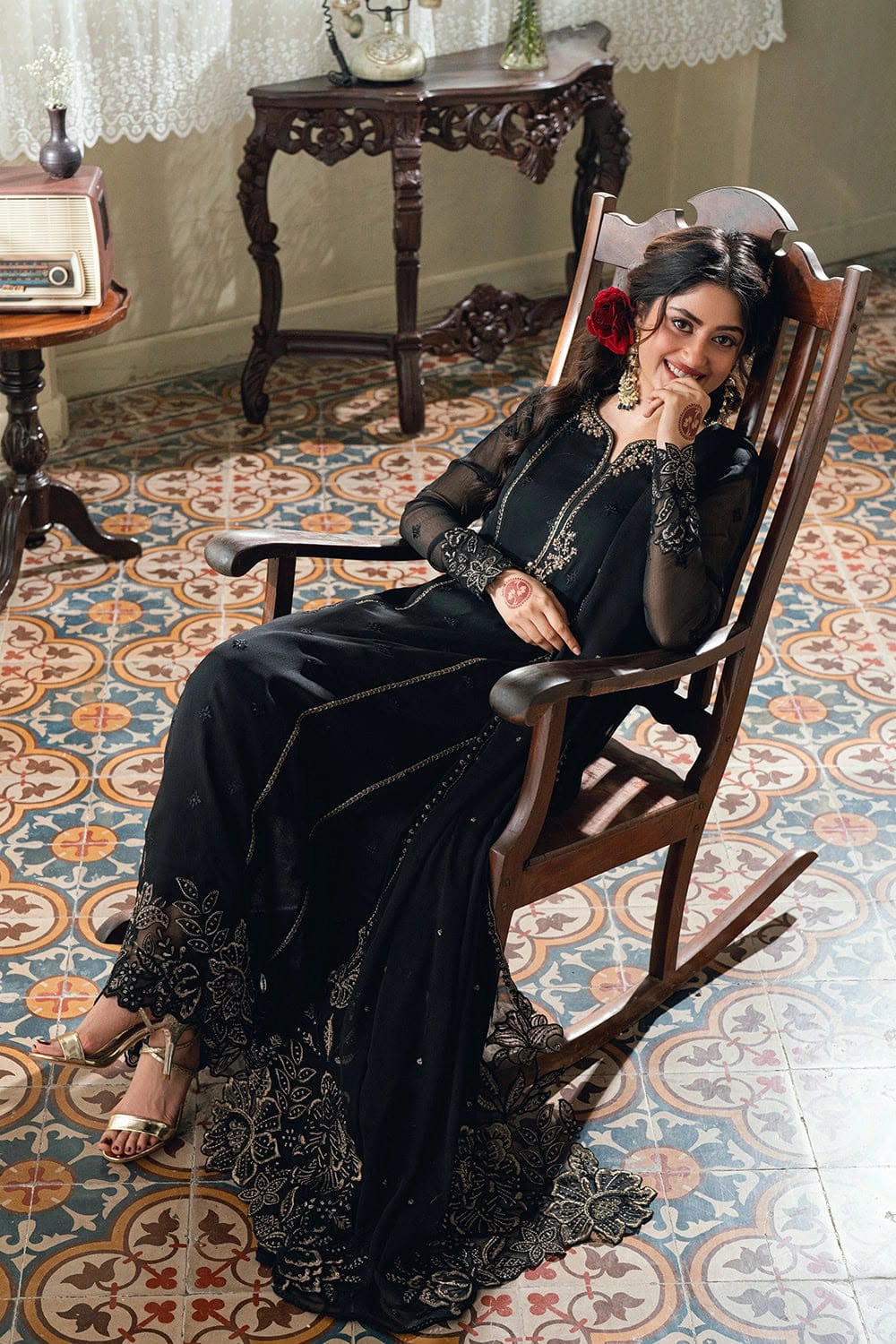 Asim Jofa Luxury Wedding Chiffon Suit - Additional product view