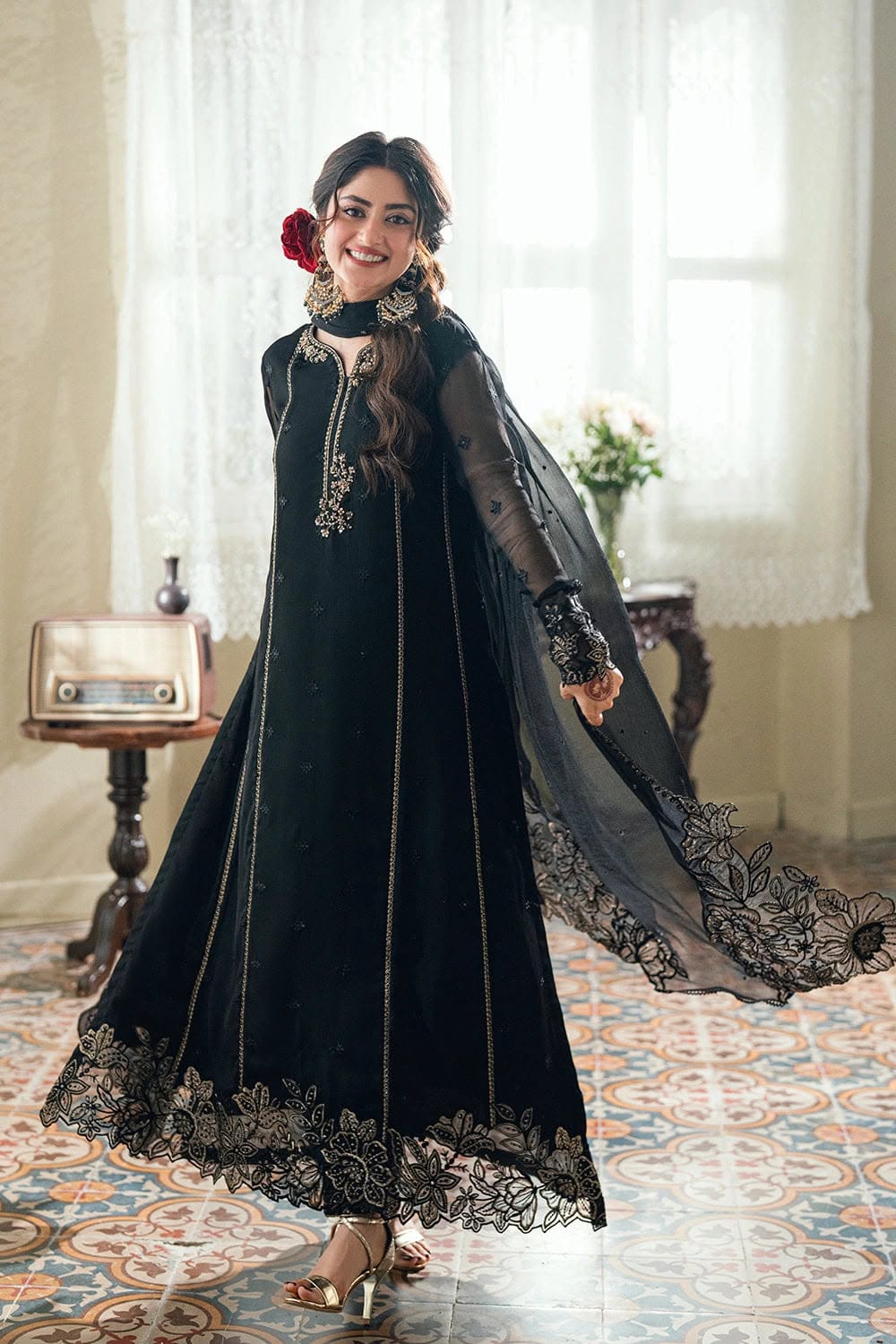 Asim Jofa Luxury Wedding Chiffon Suit - Additional product view