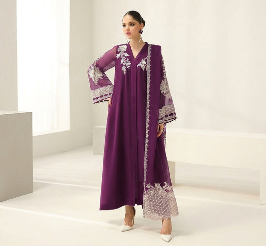 Baroque Luxury Chiffon Suit with Heavy Embroidered Dupatta