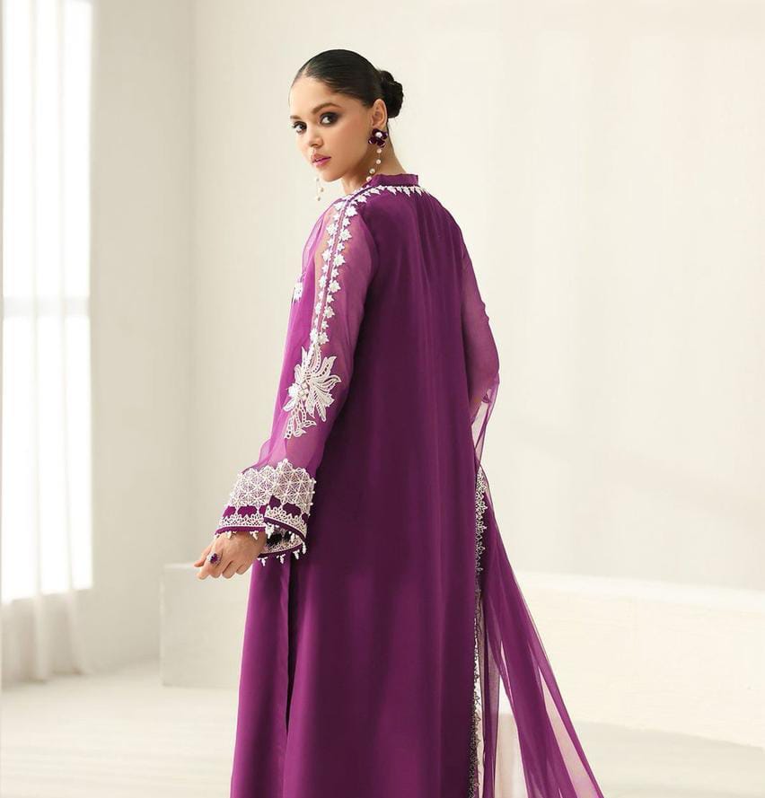 Baroque Luxury Chiffon Suit with Heavy Embroidered Dupatta