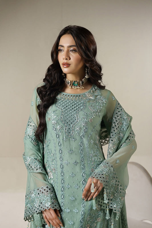 Maryam Nisa Luxury Chiffon Embroidered Suit with Ready-to-Wear Dupatta